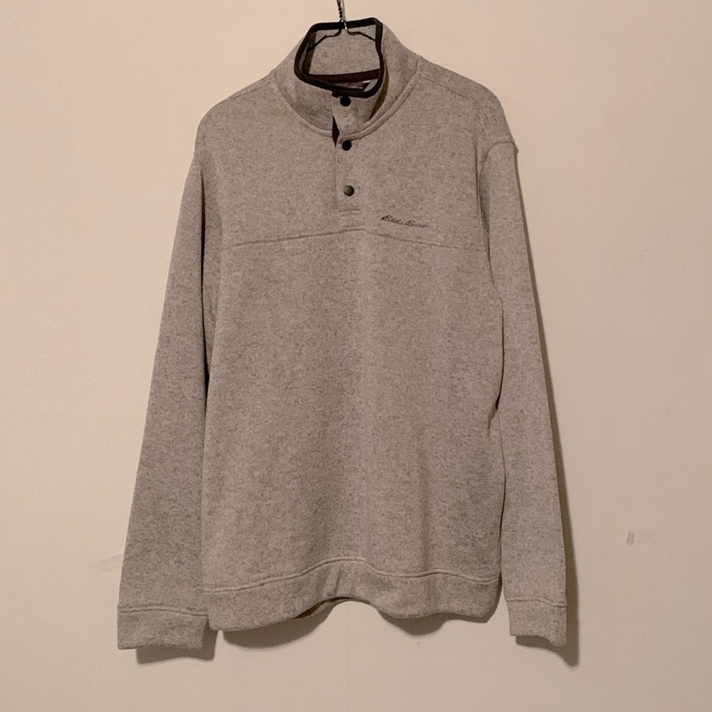Eddie Bauer Men’s Radiator Fleece Mock Neck Snap Pullover